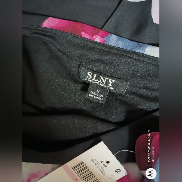 SLNY Fashions Sleeveless Beed Embellished Chiffon Overlay Cape Dress - Picture 9 of 16